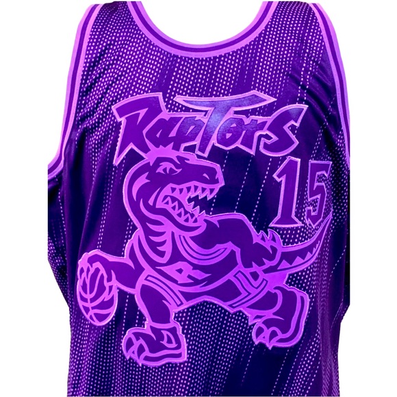 NWT NBA MITCHELL & NESS MONOCHROME SWINGMAN JERSEY RAPTORS 1998 VINCE CARTER XL - Picture 4 of 11